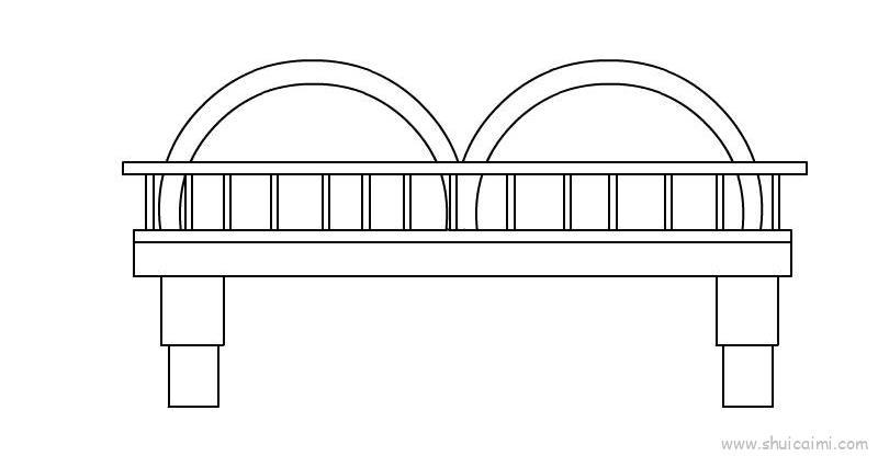 中山桥儿童画怎么画 中山桥简笔画简单