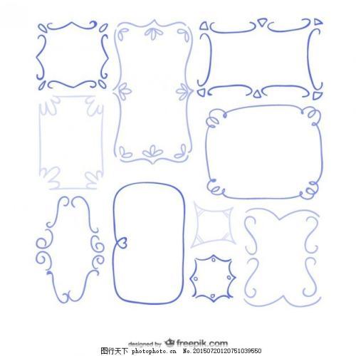 复古框架简笔画