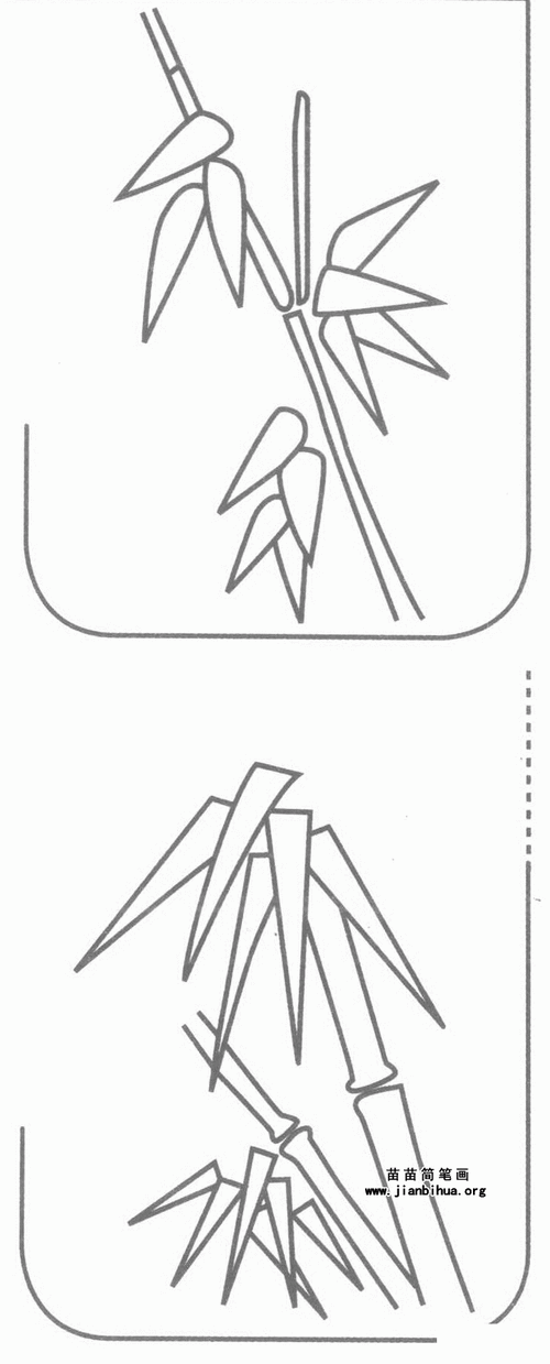 好看竹子简笔画图片大全-儿童简笔画大全