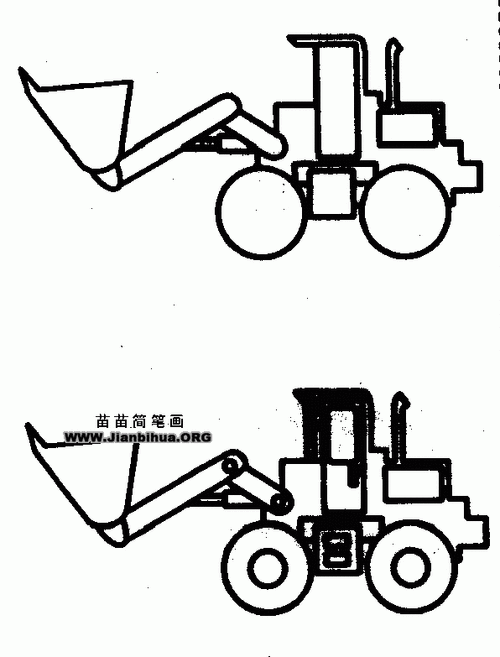 铲车简笔画图片教程