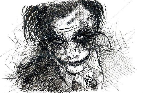 简笔画小丑joker