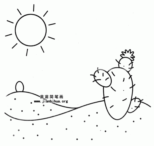 沙漠简笔画图片画法