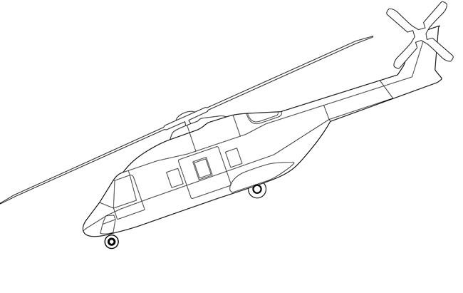 直升机怎么画简笔画图片
