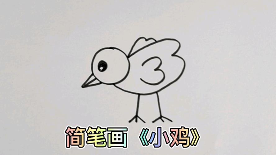 怎么画小鸡简笔画