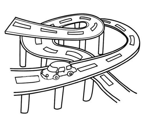 建筑和交通简笔画