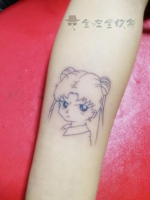 人物简笔画纹身美女文身金左堂纹身河南安阳tattoo