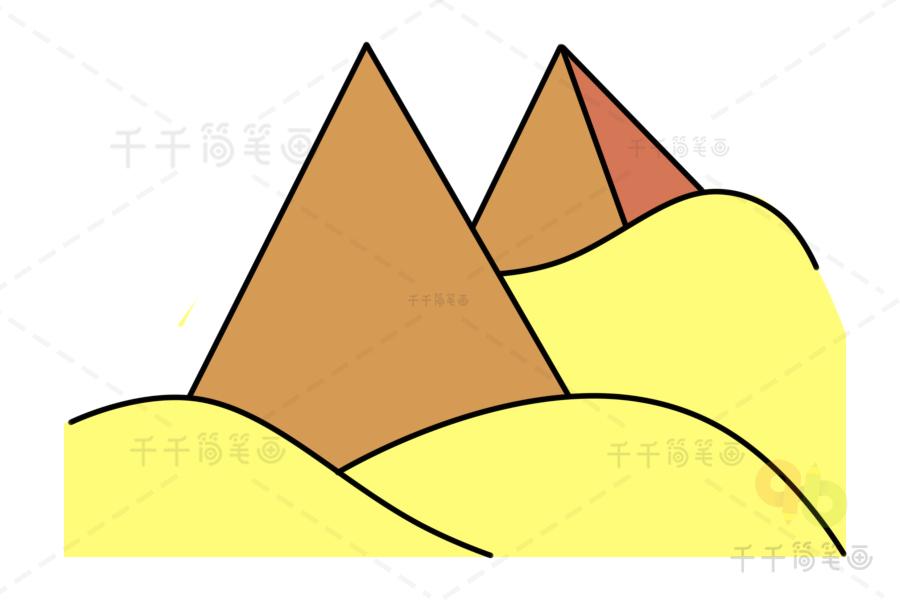 金字塔简笔画简单好画