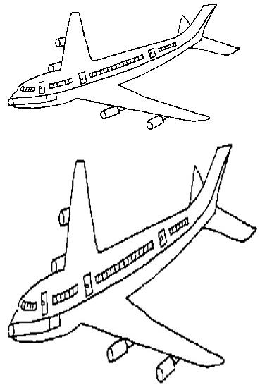 卡通民航飞机简笔画教程