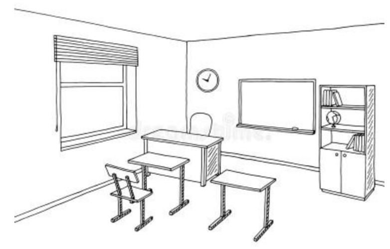 教室的图片简笔画