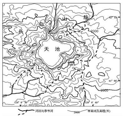 新疆天池简笔画