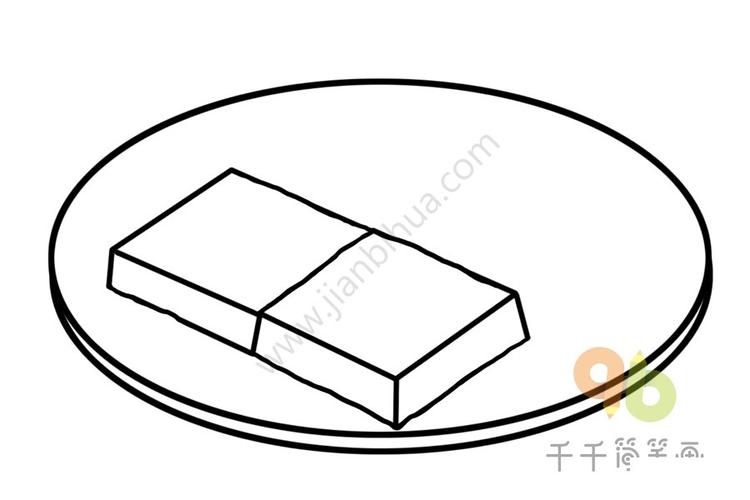 江苏传统糕点 石港窨糕简笔画