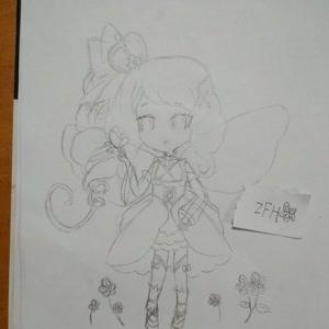 小花仙芬妮的简笔画