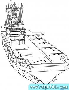 如何画航空母舰和航空母舰简笔画步骤