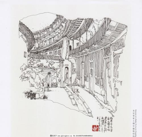 福建土楼简笔画手抄报简笔画手抄报