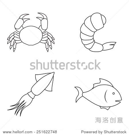 seafood简笔画