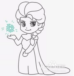 简笔画冰雪女王