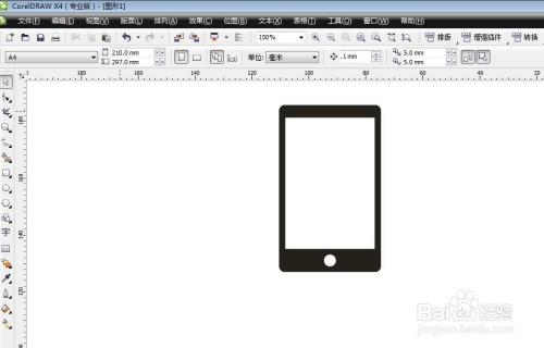 coreldraw怎么画手机简笔画