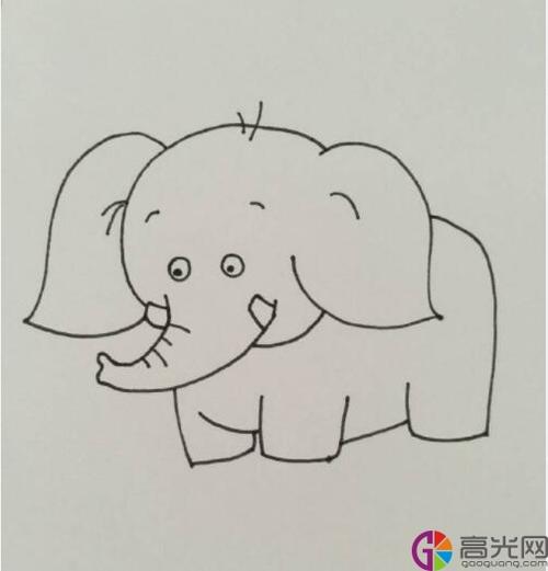 简单的大象简笔画步骤图老鼠和大象简笔画教程