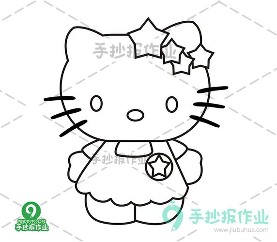 hellokitty凯蒂猫简笔画