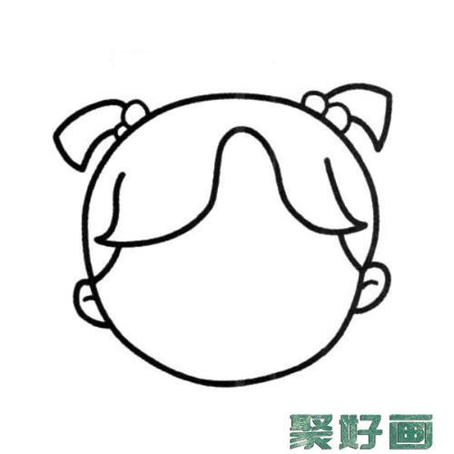 小女孩头部轮廓简笔画图片大全怎么画简笔画教程