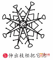 卡通雪花简笔画图解