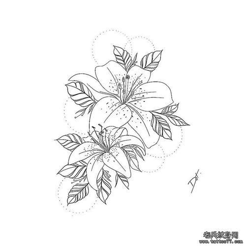 花手纹身简笔画