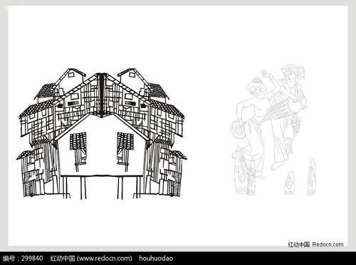 少数民族房子简笔画