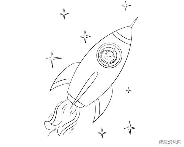 宇宙航天飞行器简笔画