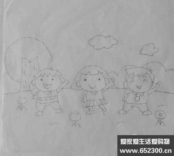 幼儿园做早操简笔画