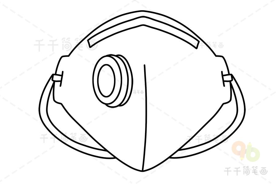 医用防护口罩怎么画口罩简笔画