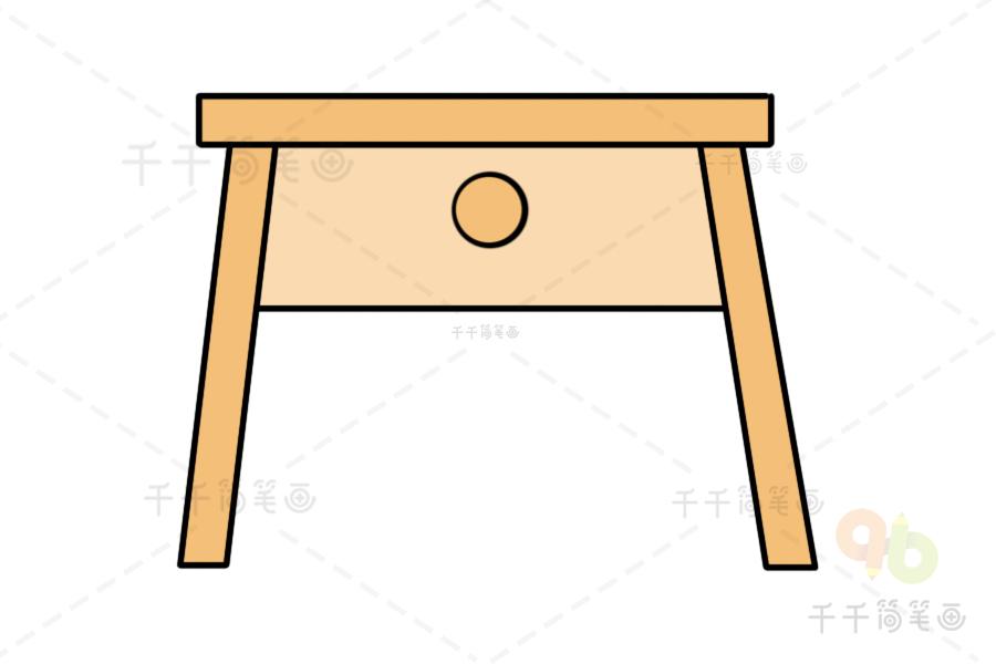 木质小桌子简笔画