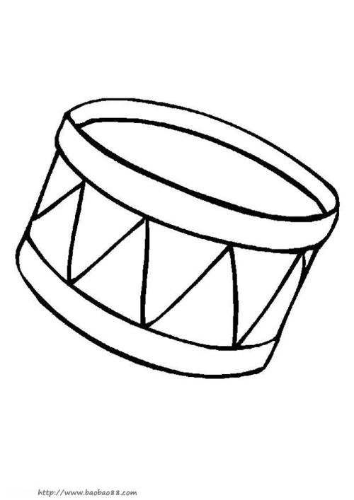 各种乐器简笔画19p日常用品简笔画涂色图片 - 宝宝吧