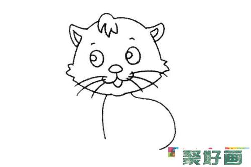 开心的小猫咪简笔画怎么画简笔画教程