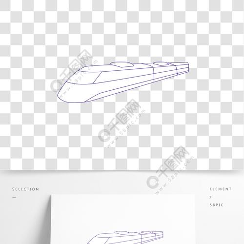 卡通和谐号列车简笔画线条手绘3年前发布