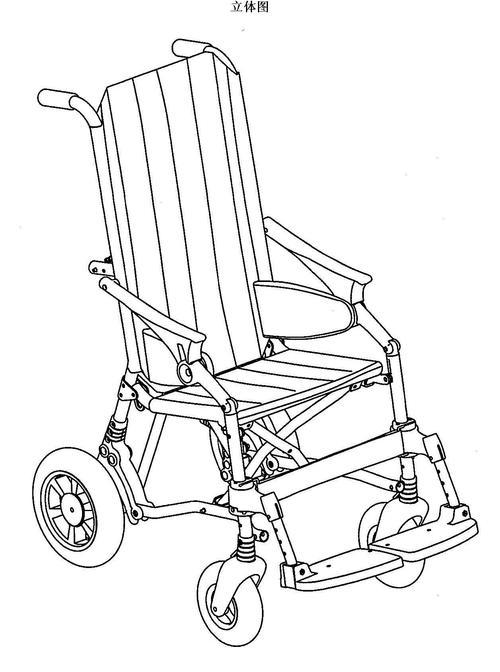 残疾人做轮椅简笔画