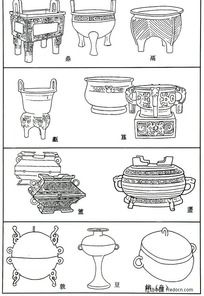 青铜食器简笔画