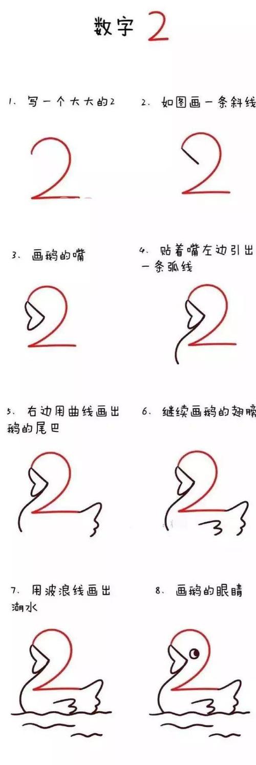 数字1到10的简笔画教程宝宝玩一遍就上手了