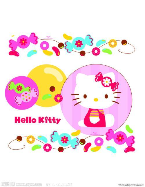 hello kitty乐园简笔画带颜色