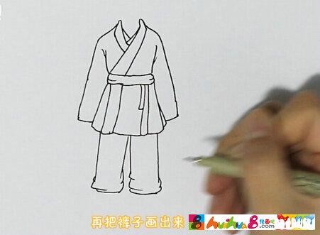 汉族服饰简笔画怎么画汉族服饰简笔画步骤教