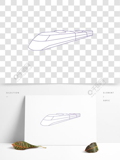 卡通和谐号列车简笔画线条手绘3年前发布