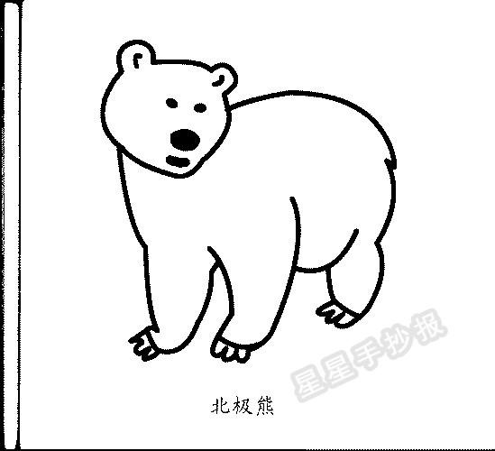 北极熊简笔画简单画法