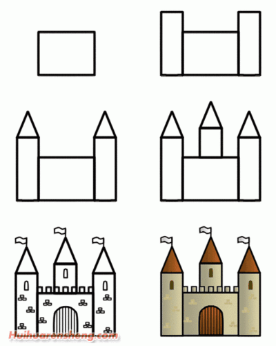 幼儿园城堡简笔画图片大全图片