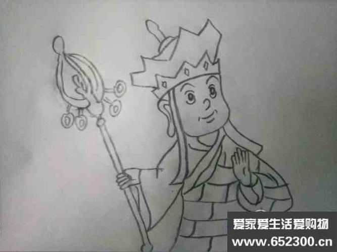 唐生骑马简笔画