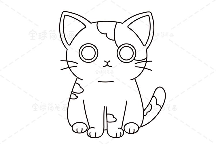 小猫涂色画模板cats coloring pages猫coloring drawing简笔画