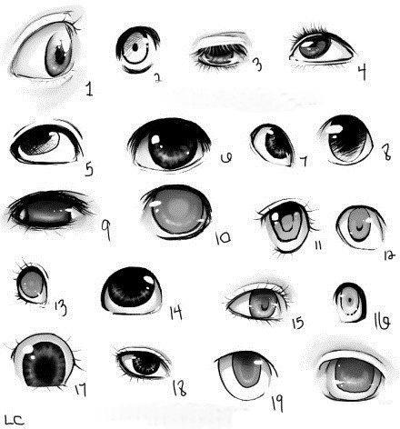 19个人物眼睛简笔画