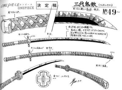 索隆三把刀简笔画