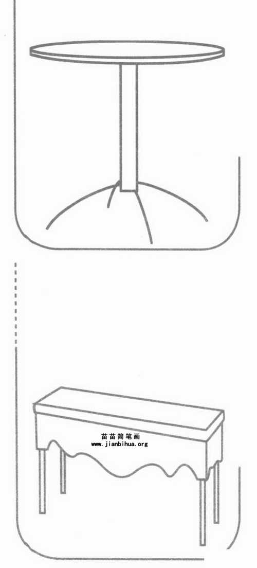 茶几简笔画图片教程