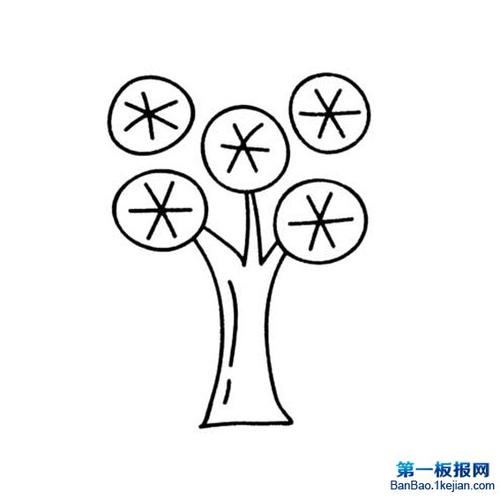 大树简笔画的画法