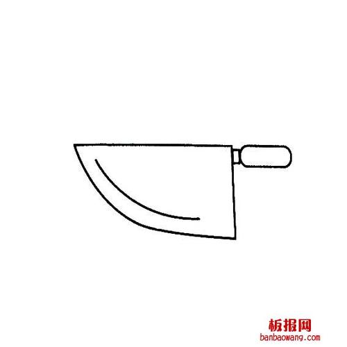 菜刀的简笔画厨房用品