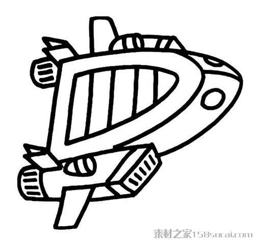 宇宙飞船简笔画图片 宇宙飞船怎么画